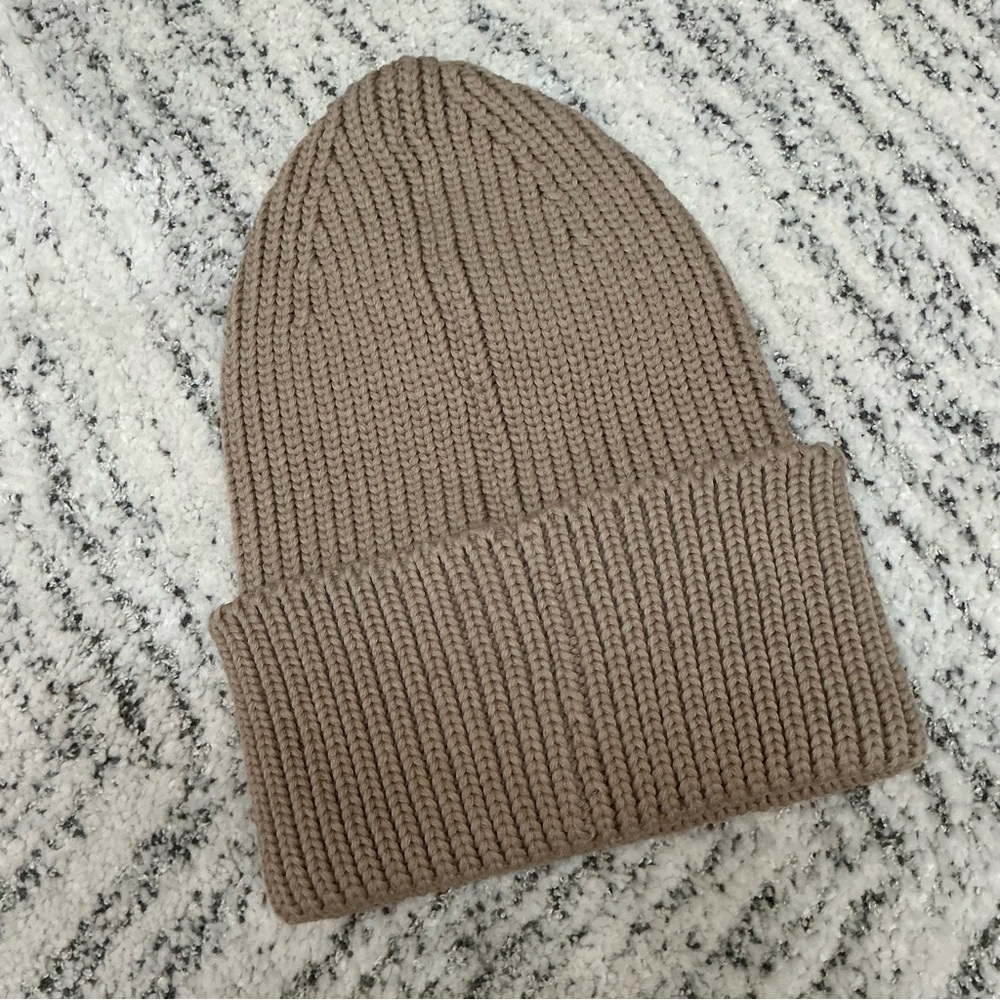 adidas by Stella McCartney | Cuff Knit Beanie Khaki/Signal Green NWT - Picture 5 of 8